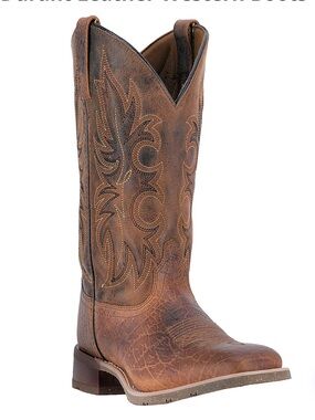 Laredo Men's Cowboy Approved Durant Leather Western Boots brown 11.5